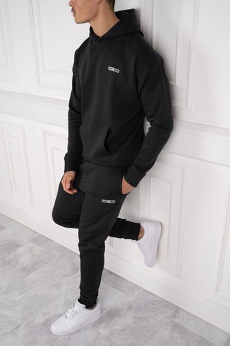 Day To Day Slim Fit Full Tracksuit - Black