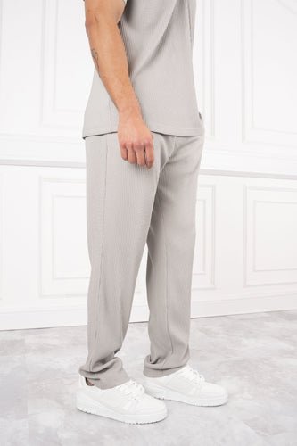 Pleated Pants - Light Grey