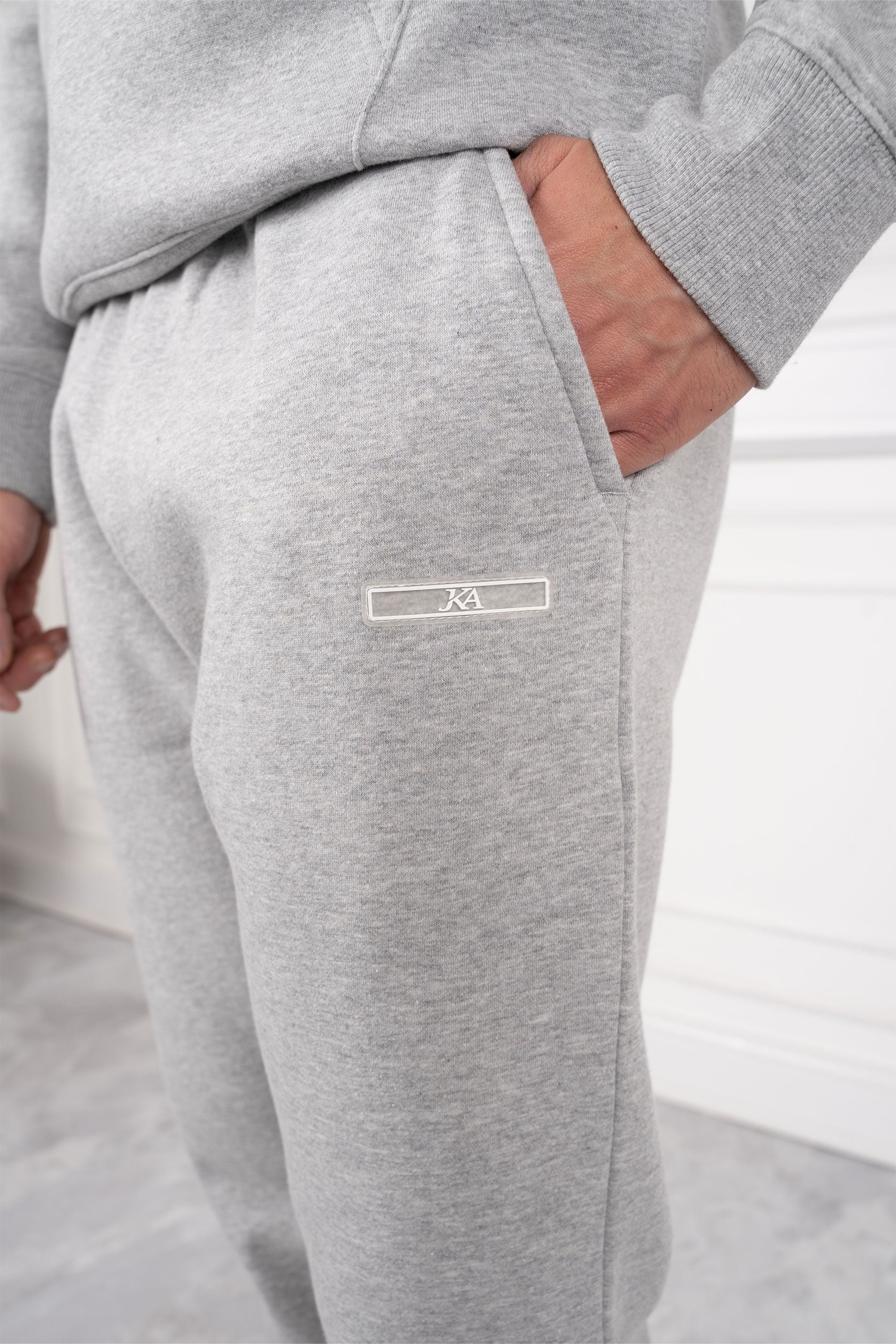 Day To Day Straight Leg Full Tracksuit - Grey Marl