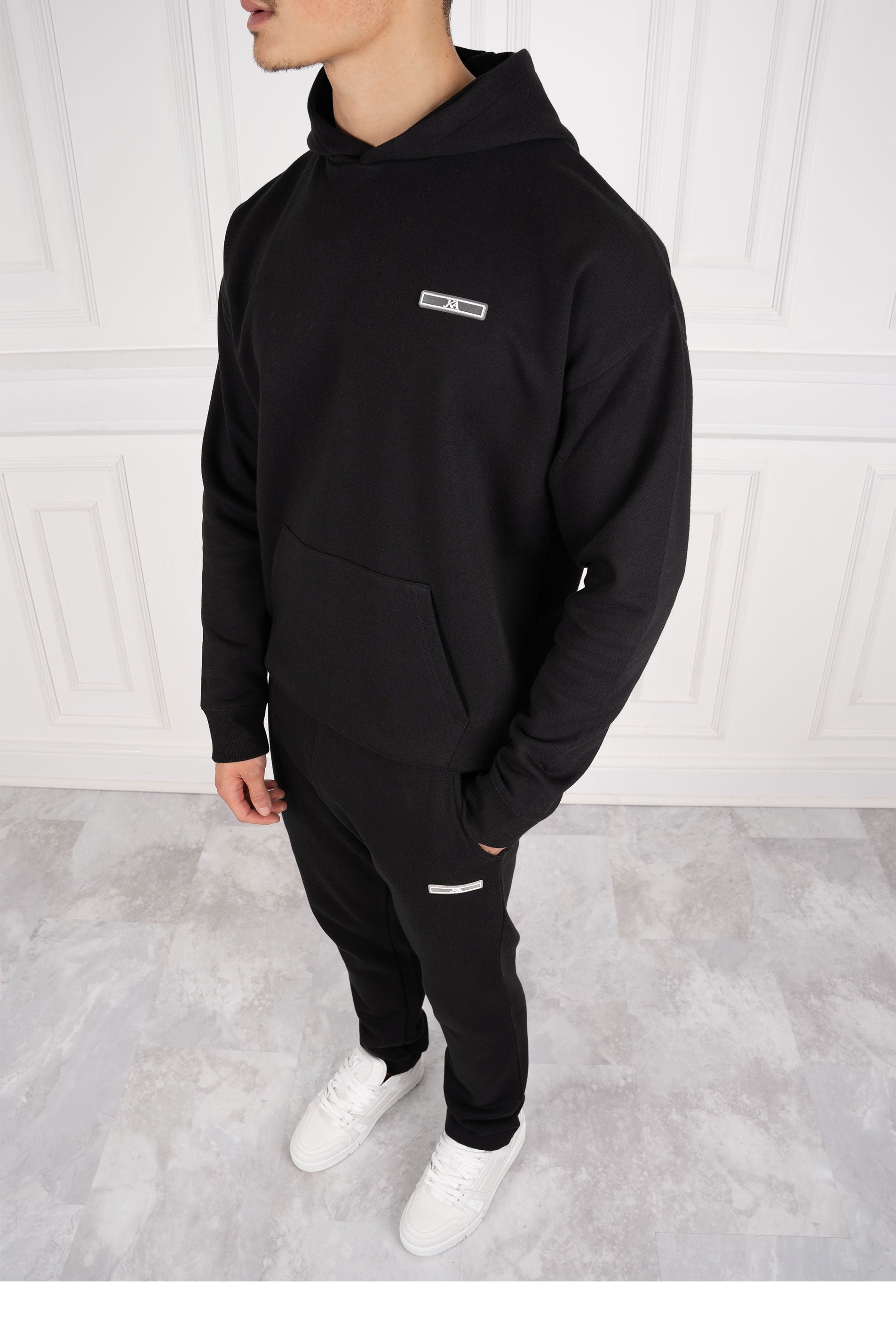 Day To Day Straight Leg Full Tracksuit - Black