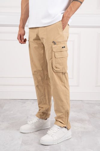 Desert Crinkle Cargo Pants - Stone