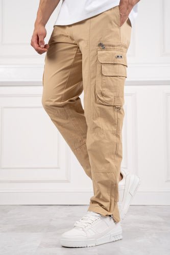 Desert Crinkle Cargo Pants - Stone