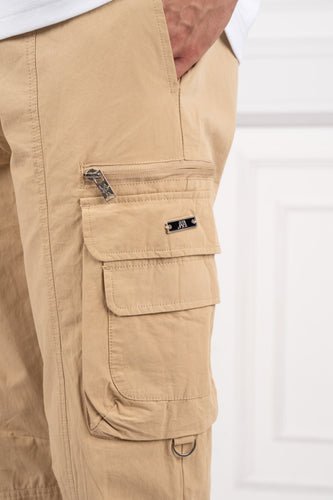 Desert Crinkle Cargo Pants - Stone