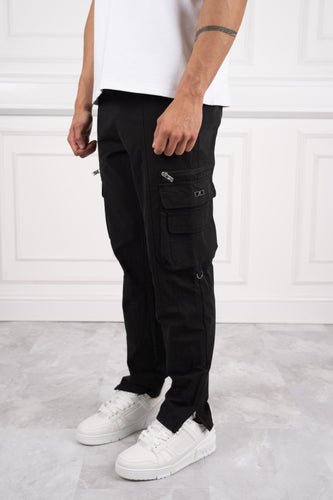 Desert Crinkle Cargo Pants - Black