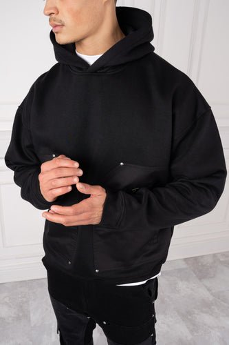 Off World Puff Print Hoodie - Black