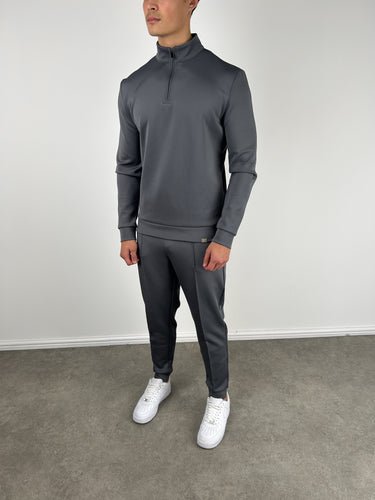 Scuba Quarter Zip Jumper - Charcoal