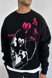 No Love Lost Knitted Sweatshirt - Black