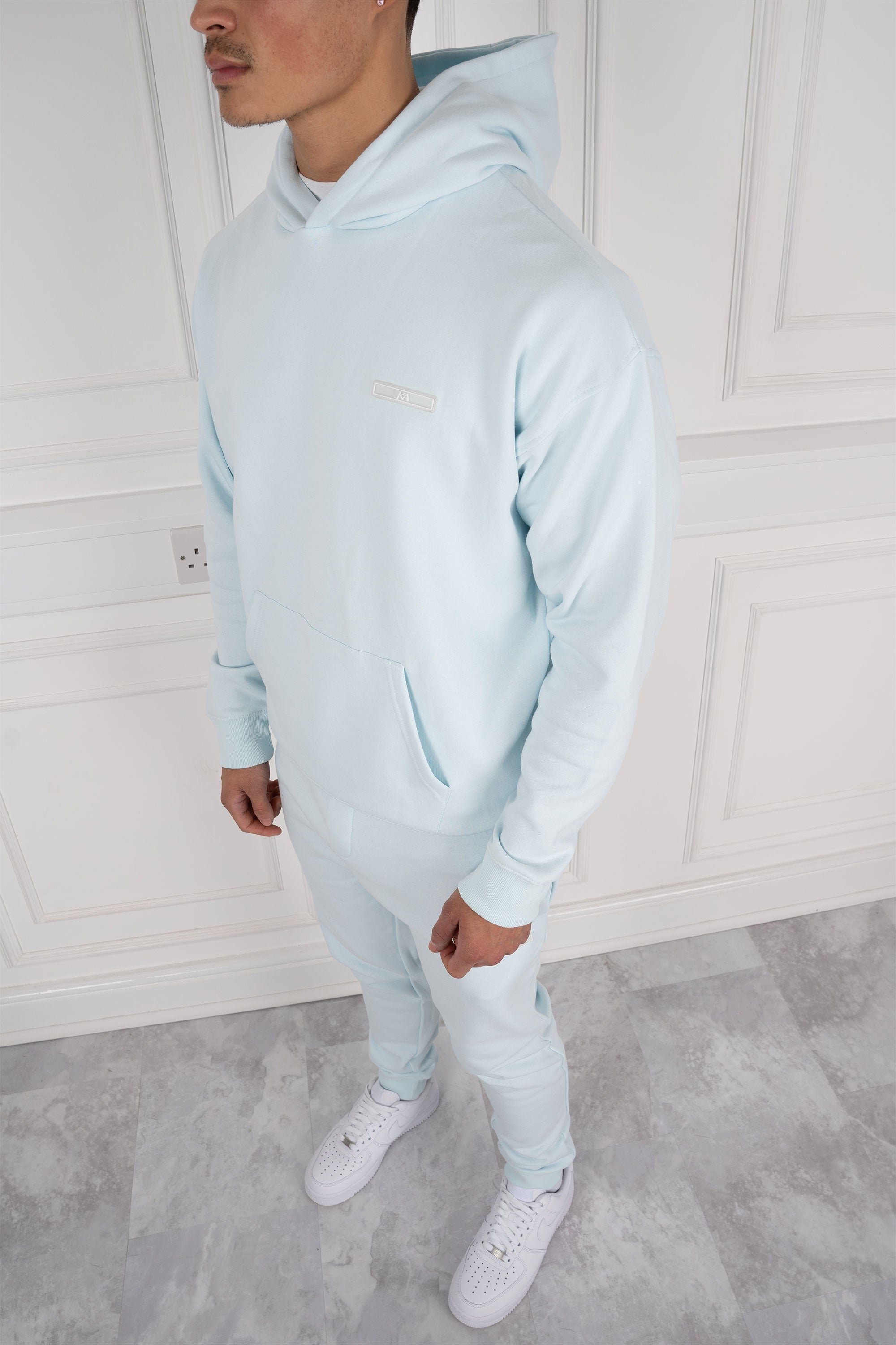 Day To Day Slim Fit Full Tracksuit - Pastel Blue