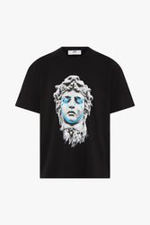 Medusa Print Graffiti T-Shirt - Black