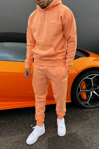 Day To Day Slim Fit Full Tracksuit - Pastel Orange