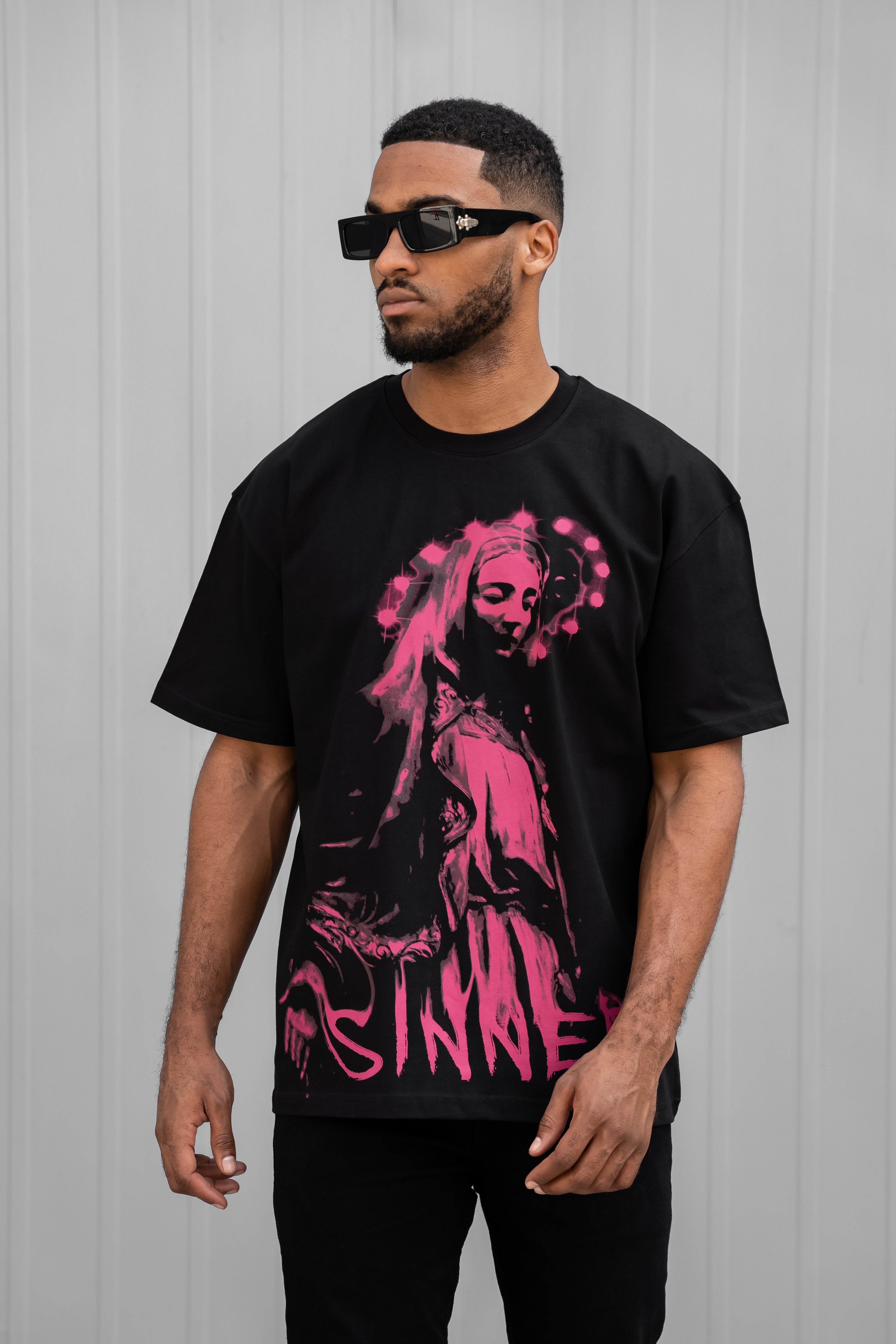 Sinner Oversized T-Shirt - Black